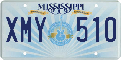 MS license plate XMY510