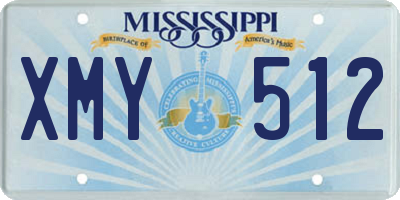 MS license plate XMY512