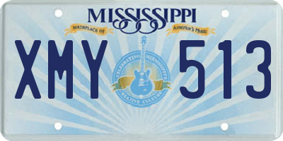 MS license plate XMY513