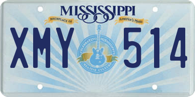 MS license plate XMY514