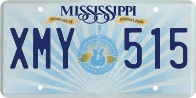 MS license plate XMY515