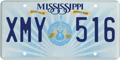 MS license plate XMY516