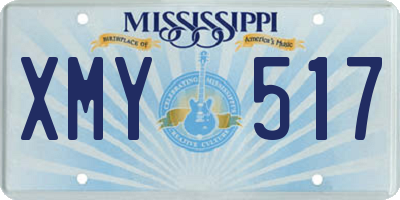 MS license plate XMY517