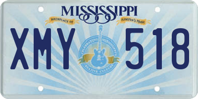 MS license plate XMY518