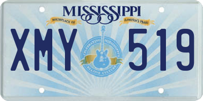 MS license plate XMY519