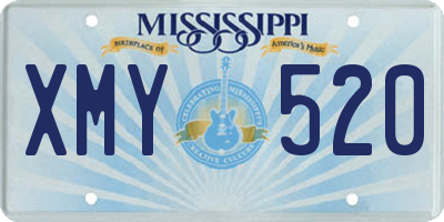 MS license plate XMY520