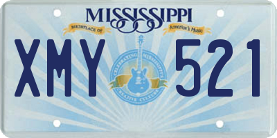 MS license plate XMY521