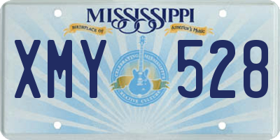 MS license plate XMY528