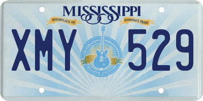 MS license plate XMY529