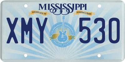 MS license plate XMY530