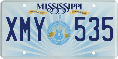 MS license plate XMY535