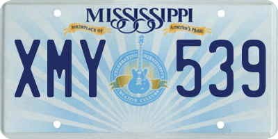 MS license plate XMY539