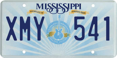 MS license plate XMY541