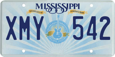 MS license plate XMY542