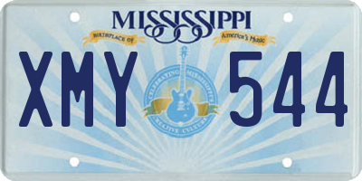 MS license plate XMY544