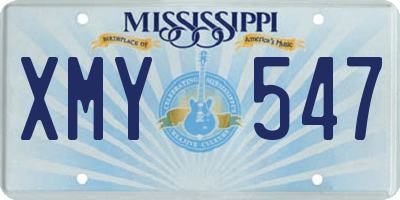 MS license plate XMY547