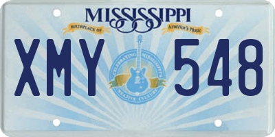 MS license plate XMY548