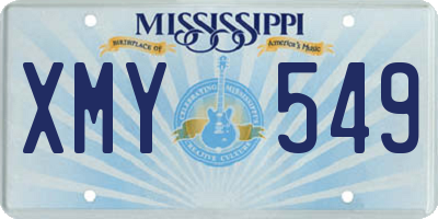 MS license plate XMY549