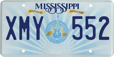 MS license plate XMY552