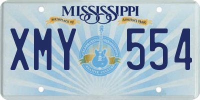 MS license plate XMY554