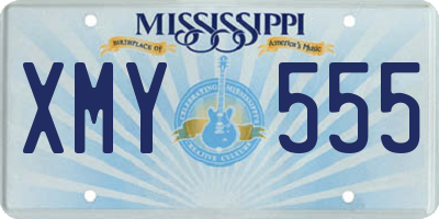 MS license plate XMY555