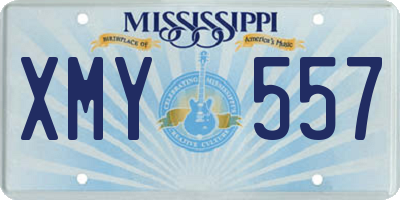 MS license plate XMY557