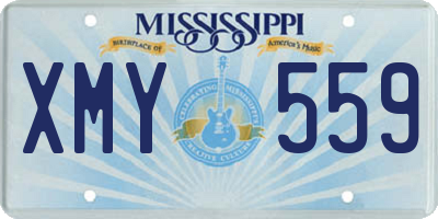 MS license plate XMY559