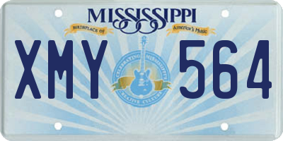 MS license plate XMY564