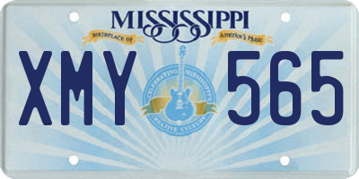 MS license plate XMY565