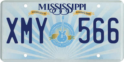 MS license plate XMY566