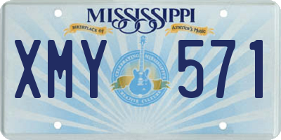 MS license plate XMY571