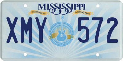 MS license plate XMY572