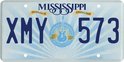 MS license plate XMY573