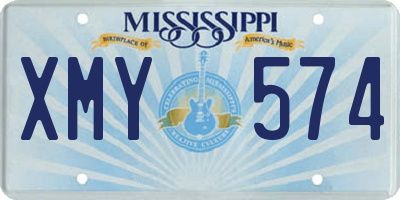 MS license plate XMY574