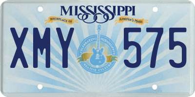 MS license plate XMY575