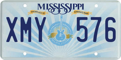 MS license plate XMY576