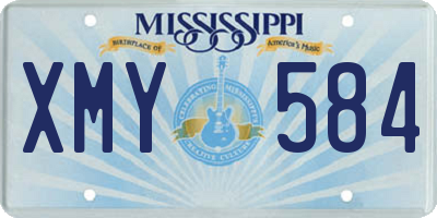 MS license plate XMY584