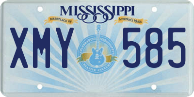 MS license plate XMY585