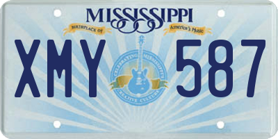 MS license plate XMY587