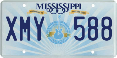 MS license plate XMY588
