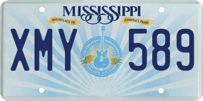 MS license plate XMY589