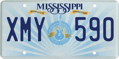 MS license plate XMY590