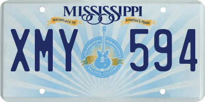 MS license plate XMY594