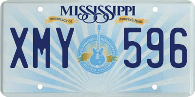 MS license plate XMY596