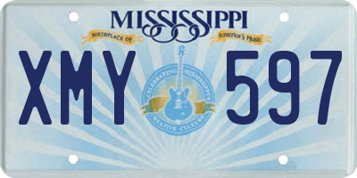 MS license plate XMY597