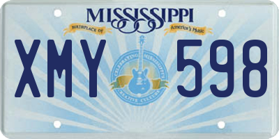MS license plate XMY598