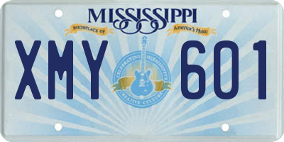 MS license plate XMY601