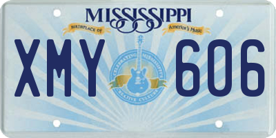 MS license plate XMY606