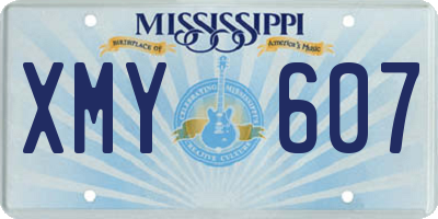 MS license plate XMY607