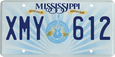 MS license plate XMY612